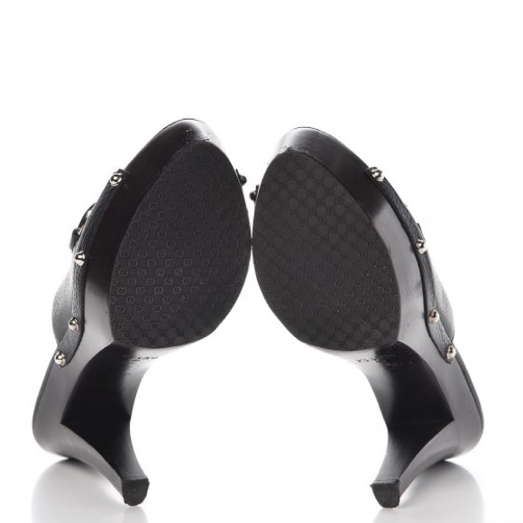 BRAND NEW GUCCI-Cellarius Soft Calfskin Icon Bit Platform Clog High Heel Slide - Picture 9 of 14